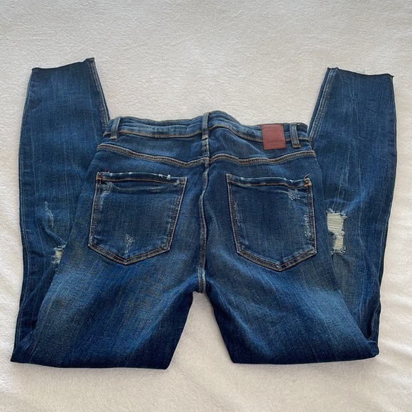 Zara Trafaluc Raw Hem Distressed Skinny Jean Size 6 - Picture 6 of 9